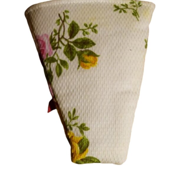 Royal Albert Old Country Roses Floral Burlap Drawstring Bag Extremely Rare - Picture 3 of 3